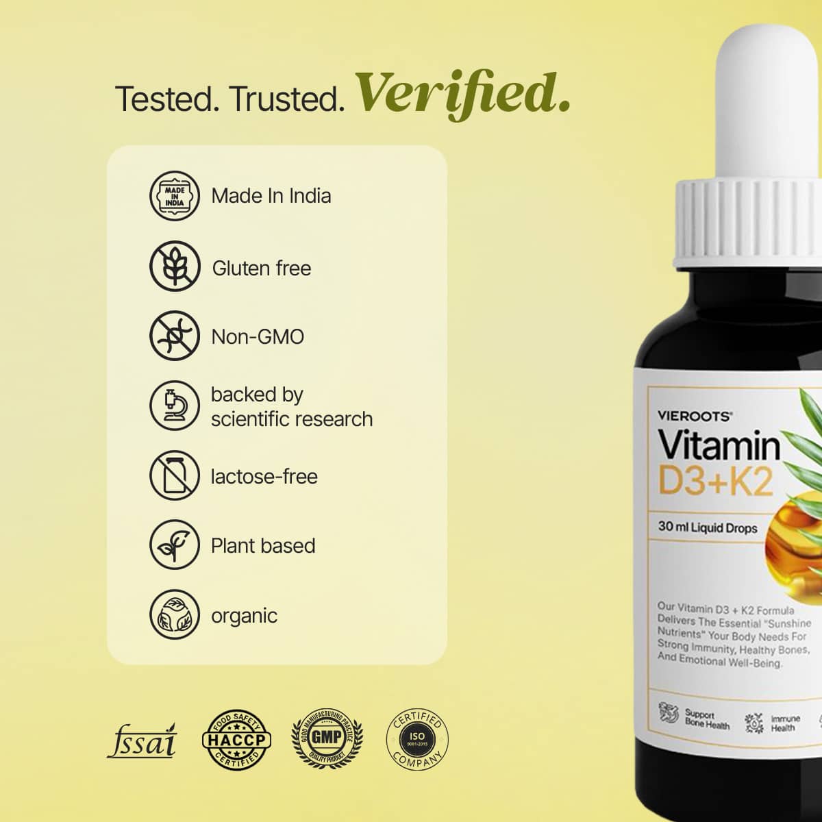 Vieroots Vitamin D3 + K2 Liquid Drops - Image 8